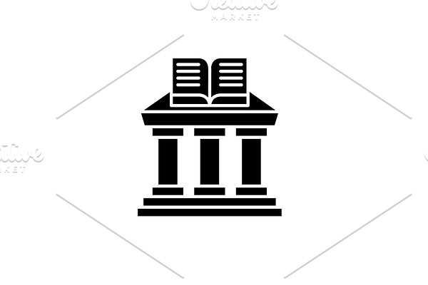 Ministry of education black icon