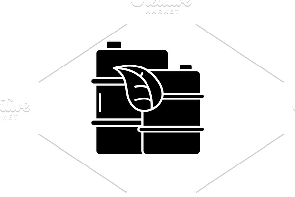 High quality fuel black icon, vector