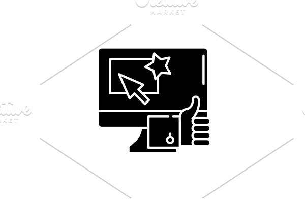 Great choice black icon, vector sign