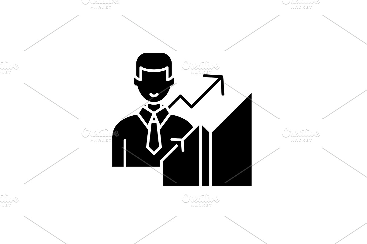 New career black icon, vector sign in Illustrations - product preview 8