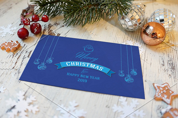 Christmas Greeting Card 2019 in Postcard Templates - product preview 2