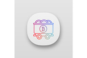 Bitcoin mining business app icon