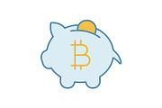 Bitcoin deposit color icon