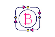 Bitcoin exchange color icon