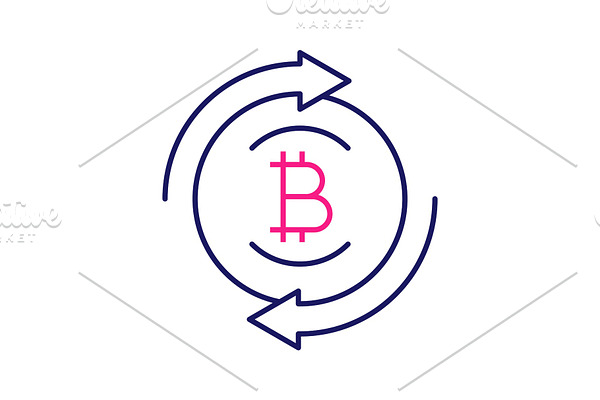 Bitcoin exchange color icon