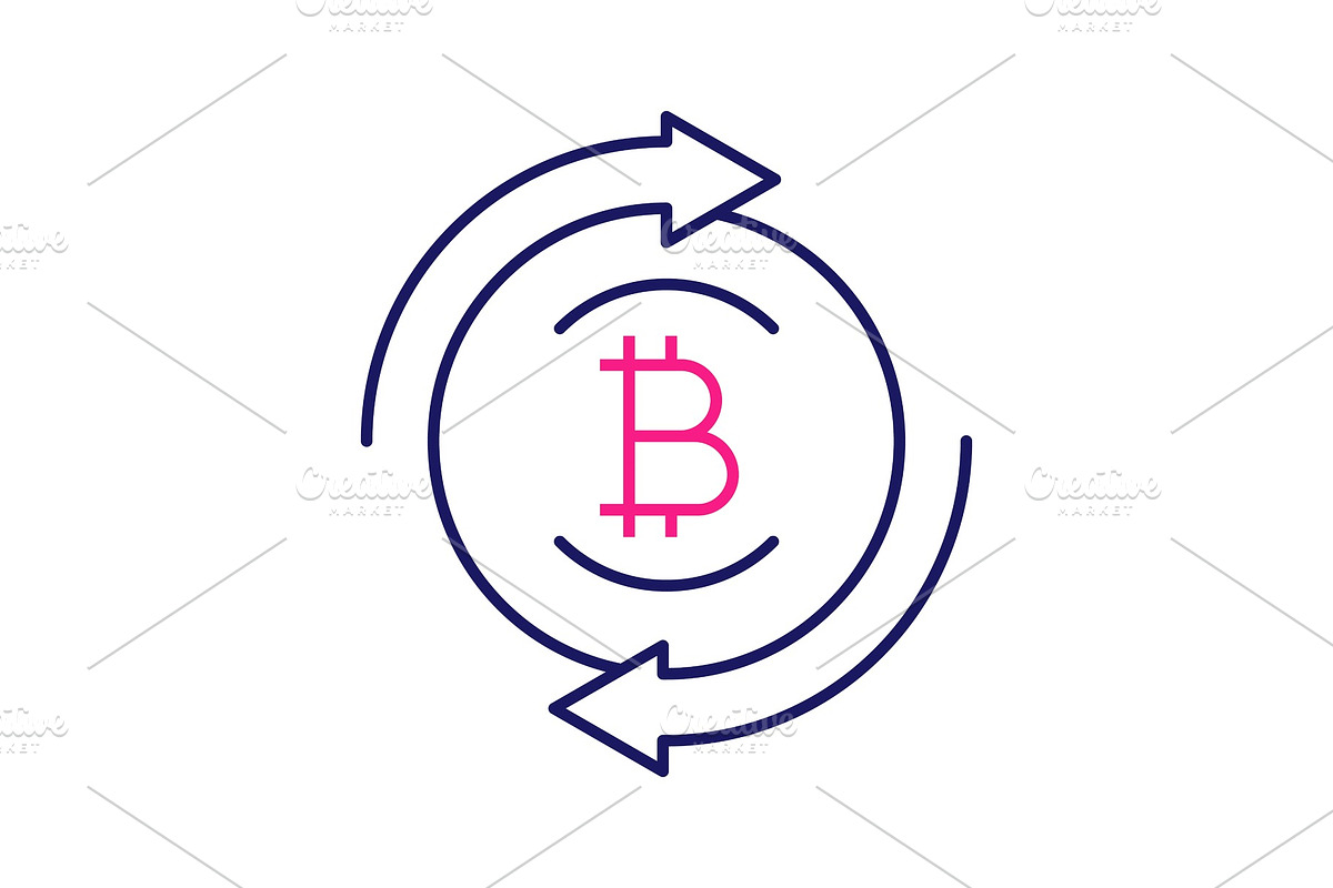Bitcoin exchange color icon in Icons - product preview 8