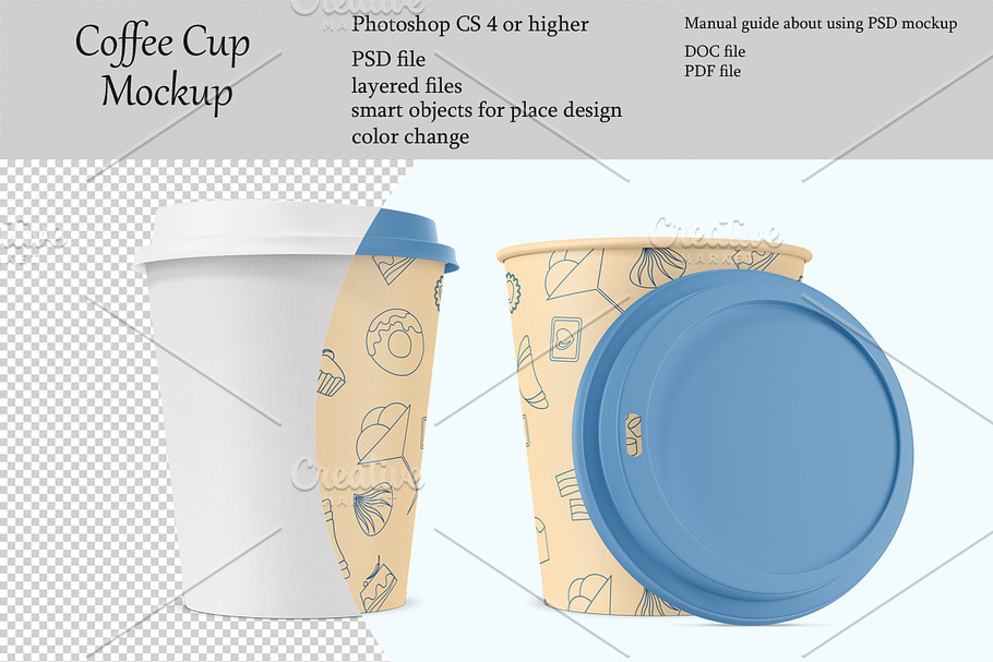 Coffee cup mockup. PSD mockup. in Product Mockups - product preview 8