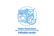 Select food items concept icon