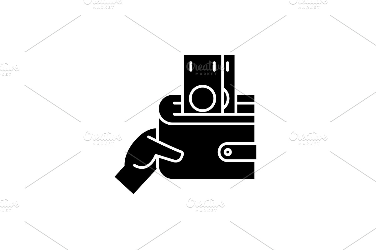 Profitable business black icon in Illustrations - product preview 8