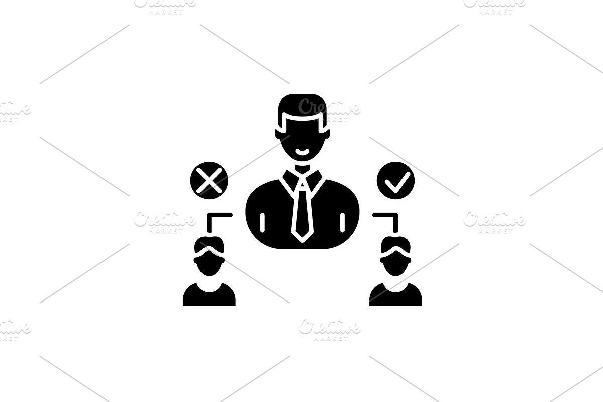 Social hierarchy black icon, vector in Illustrations - product preview 8