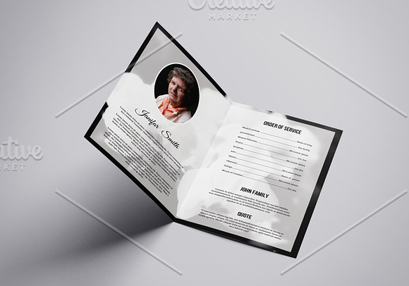 Funeral Program Template - V843 in Brochure Templates - product preview 1
