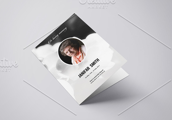 Funeral Program Template - V843 in Brochure Templates - product preview 2