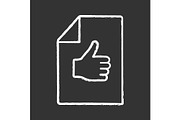 Approval document chalk icon
