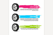 Tire tread marks infographic