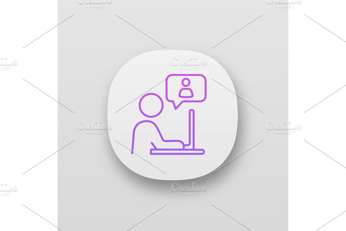 Online communication app icon in Icons - product preview 8