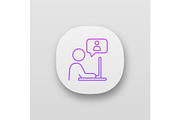 Online communication app icon