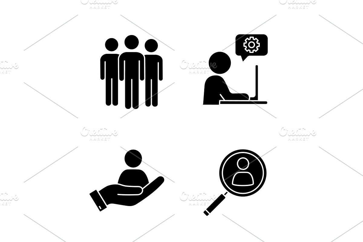 Business management glyph icons set in Icons - product preview 8