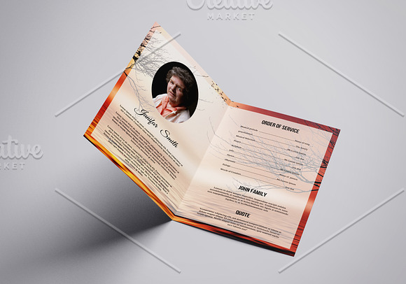 Funeral Program Template - V844 in Brochure Templates - product preview 1