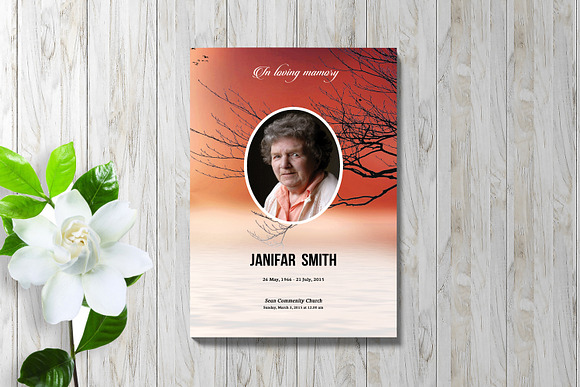 Funeral Program Template - V844 in Brochure Templates - product preview 3