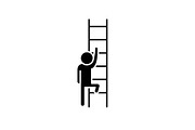Ladder of opportunity black icon