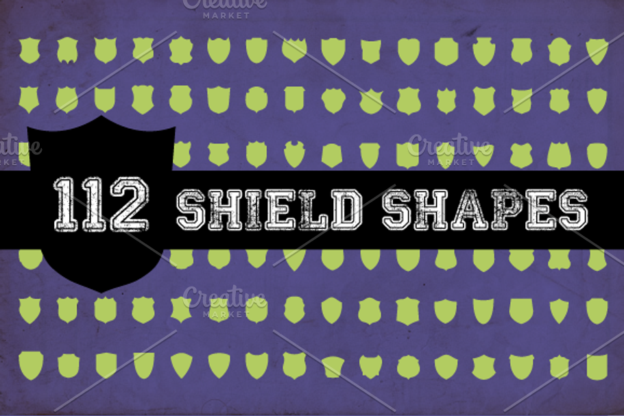 112 Vector Shield Shapes