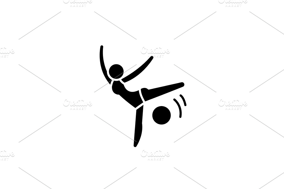 Acrobatics black icon, vector sign in Illustrations - product preview 8