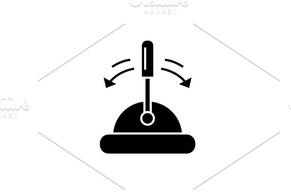 Toggle switch black icon, vector