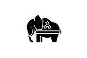 Republican elephant black icon