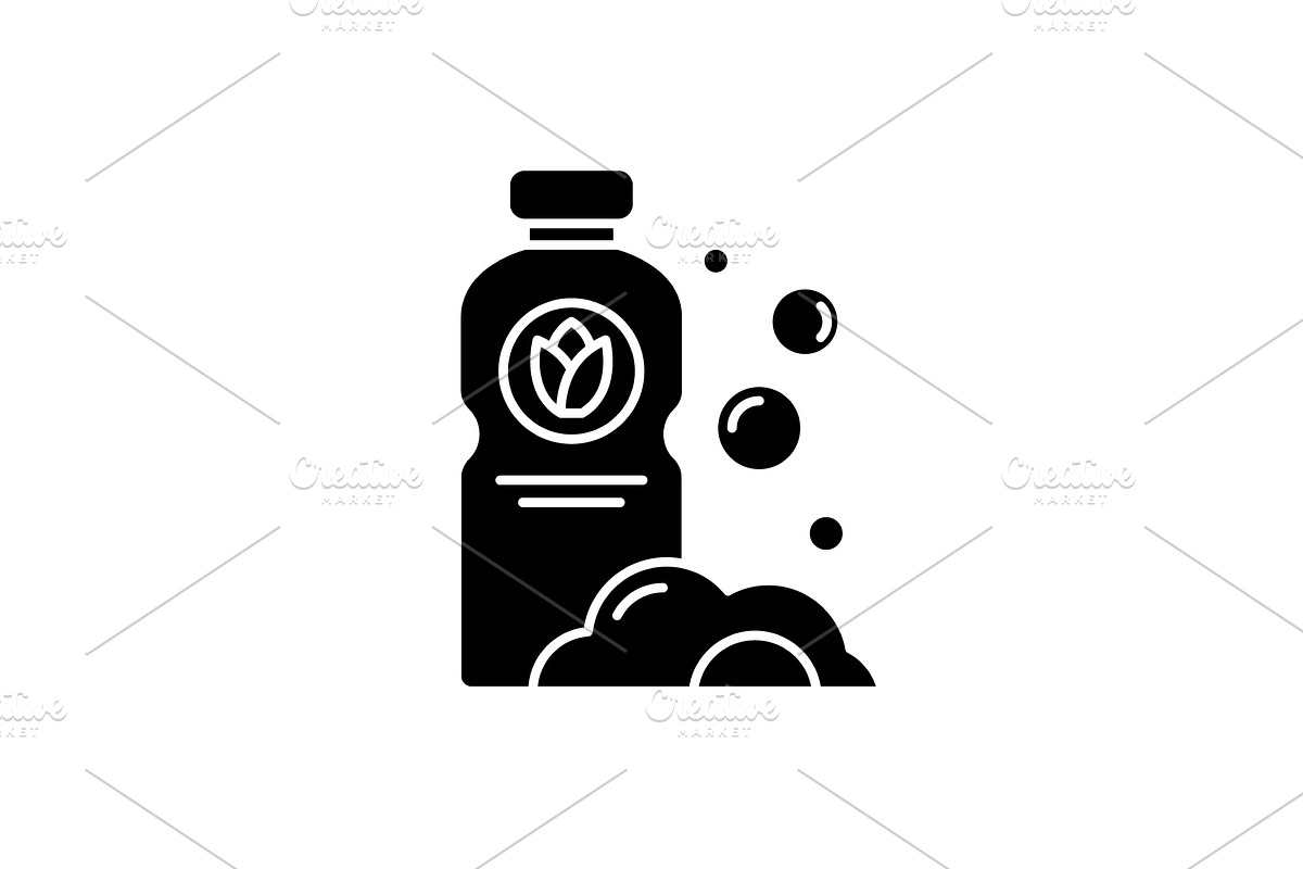 Detergent black icon, vector sign on in Illustrations - product preview 8