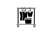 Dresser black icon, vector sign on