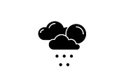 Weather forecast black icon, vector
