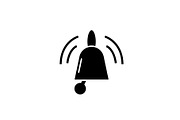 Bells black icon, vector sign on