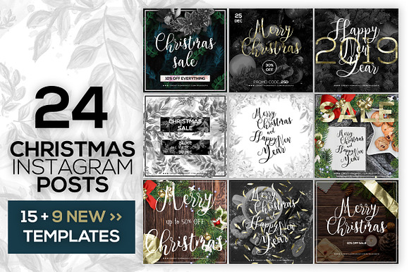 24 Instagram Christmas Posts in Instagram Templates - product preview 4