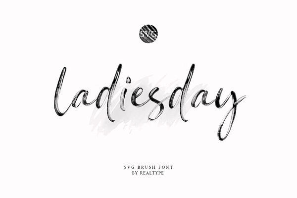 Ladiesday SVG & Brush Font