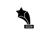 Star award black icon, vector sign