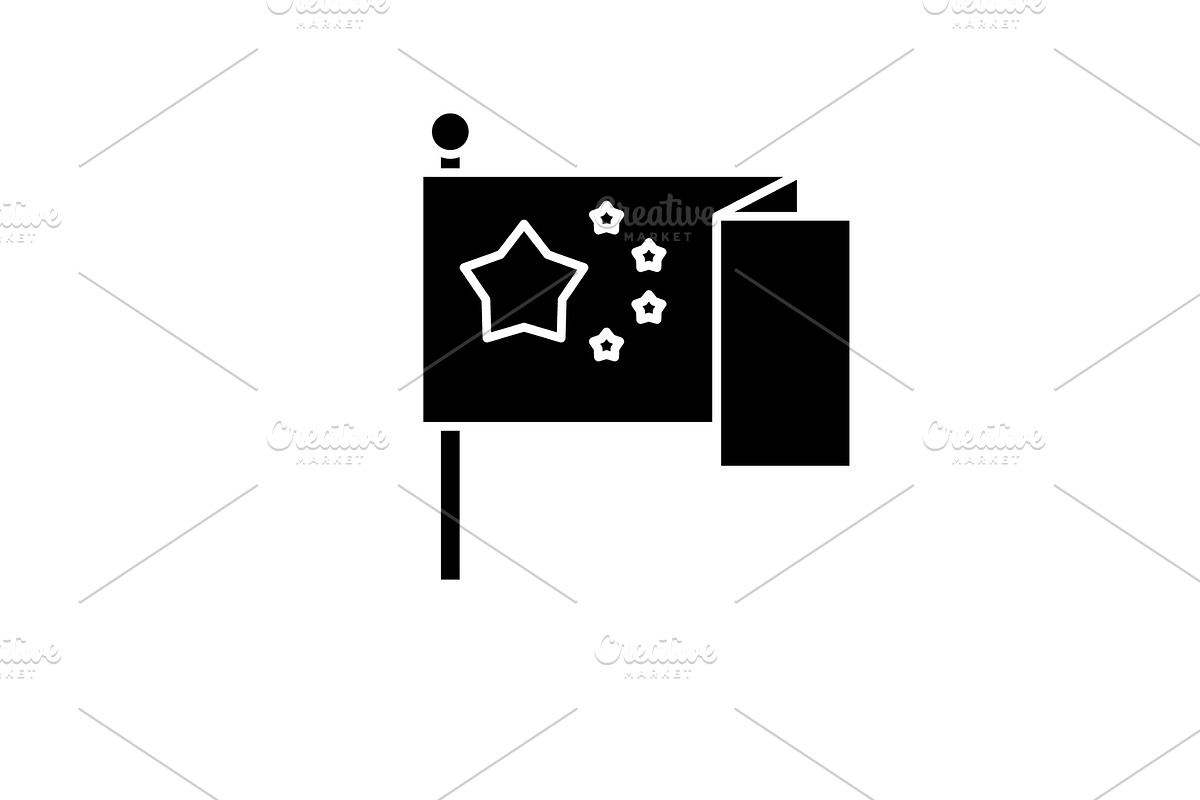 Eu flag black icon, vector sign on in Textures - product preview 8