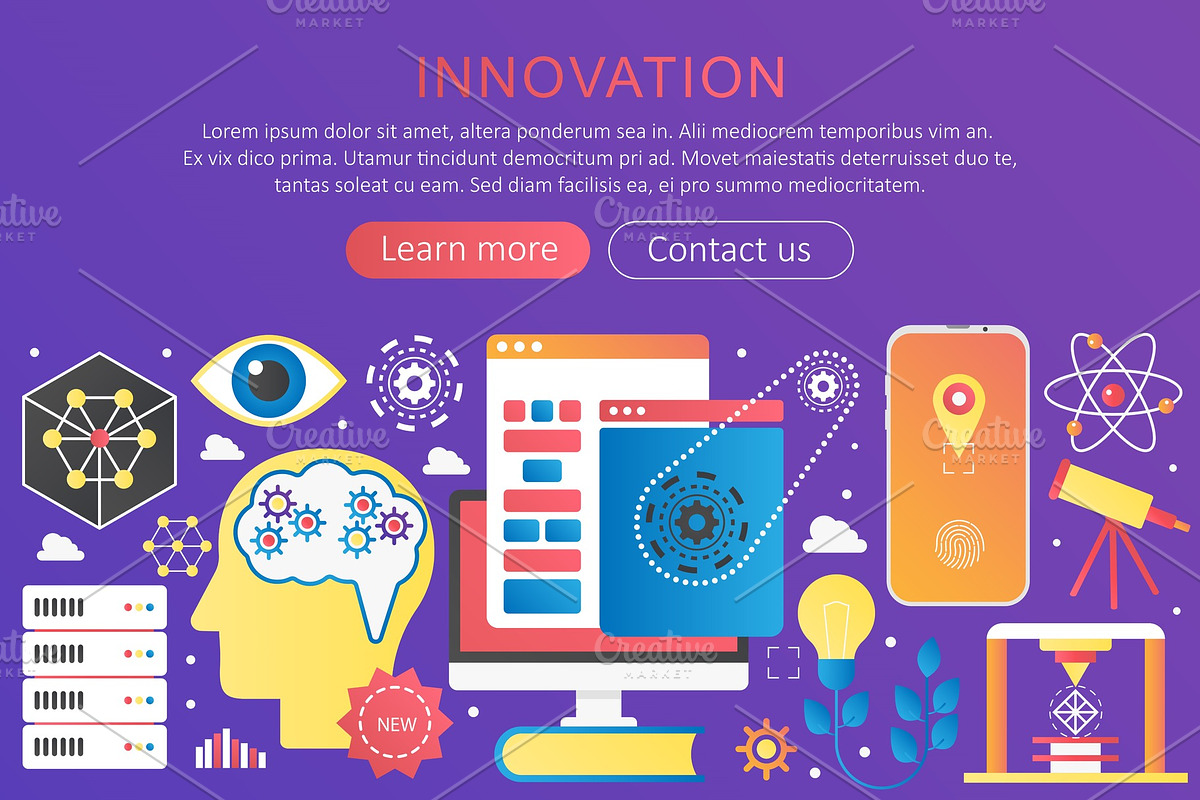 Innovation concept template in Illustrations - product preview 8