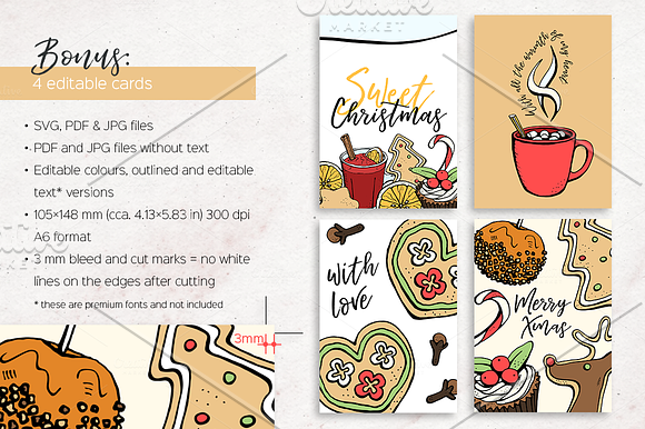 Winter treats vector illustrations in Illustrations - product preview 3