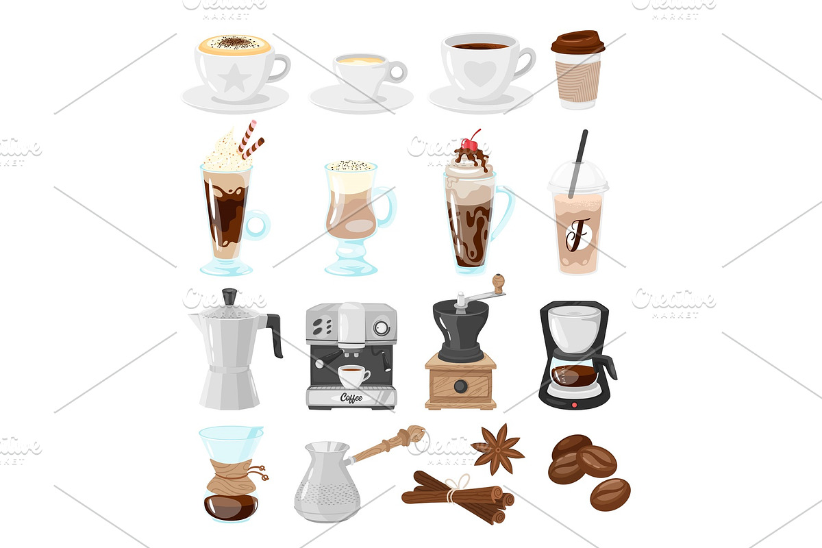Coffee shop set of icons in Illustrations - product preview 8