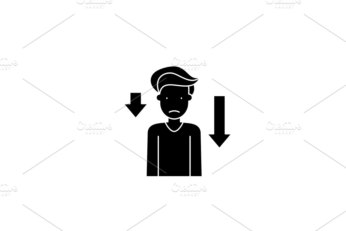 Prostration black icon, vector sign in Illustrations - product preview 8