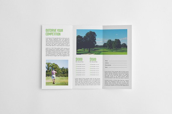 Golf Event Tri-fold Brochure in Brochure Templates - product preview 2