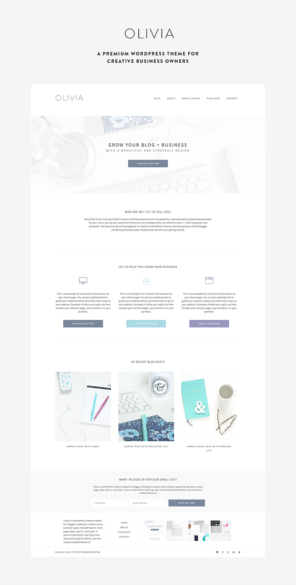 Olivia - Blog + eCommerce Theme in WordPress Business Themes - product preview 4