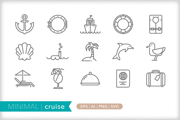 Minimal cruise icons
