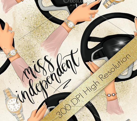 Miss Independent Graphic Design Kit in Illustrations - product preview 2