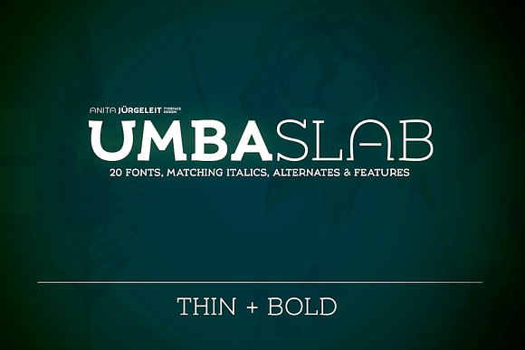 Umba Slab | Bold & Thin in Slab Serif Fonts - product preview 6