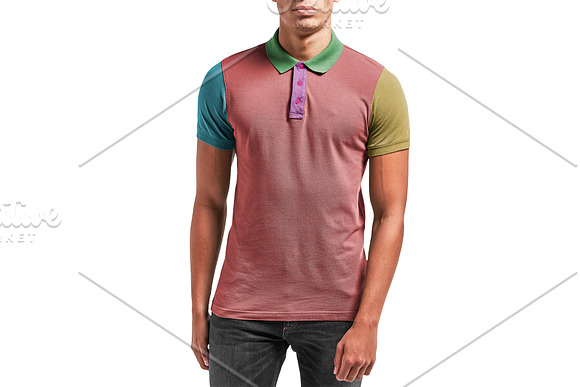 Male Model Polo Shirt Mockup - PSD in Product Mockups - product preview 1