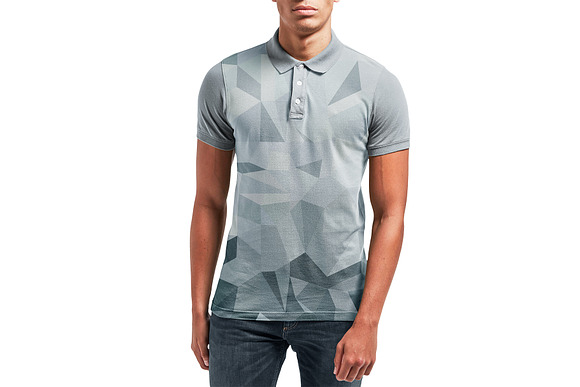 Male Model Polo Shirt Mockup - PSD in Product Mockups - product preview 3