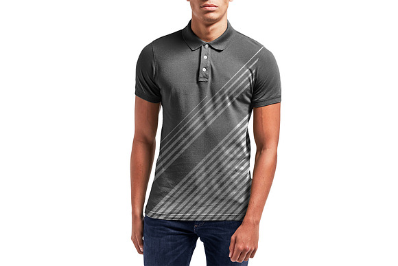 Male Model Polo Shirt Mockup - PSD in Product Mockups - product preview 5