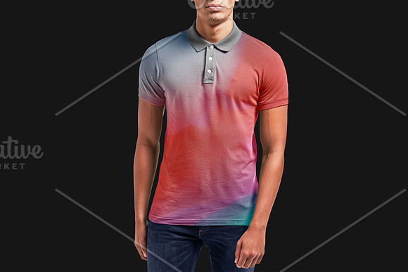 Male Model Polo Shirt Mockup - PSD in Product Mockups - product preview 7