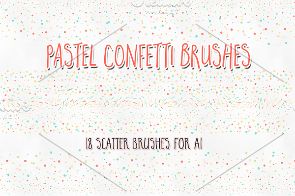 Pastel Confetti Scatter Brushes
